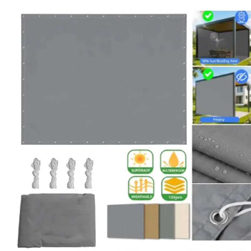 voile résistante uv imperméable moderne couleur beige gris marron vert foncé uni extérieur jardin