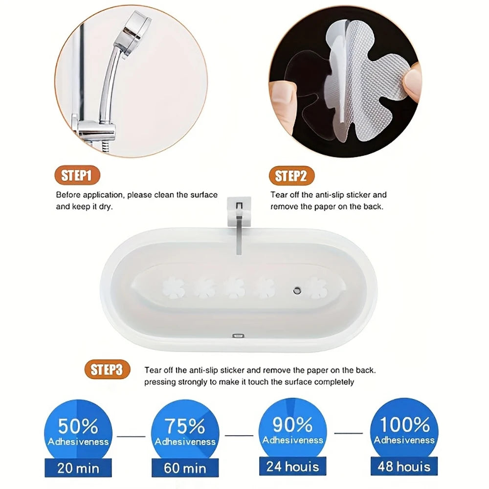 autocollants antidérapants fleur modernes adhésifs salle bain piscine escaliers bleu rose blanc