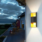lampe murale moderne noir doré extérieure imperméable éclairage maison led ip65 hydrofuge