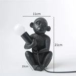 lampes decoratives forme singe blanc noir doré texturé moderne chambre enfants