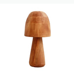 décoration moderne sculpture bois champignons artisanal plante naturelle maisonOpaque beige brun sculpture artisanale