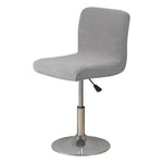 housse chaise haute tissu géométrique gris moderne pied rotatif elastic band