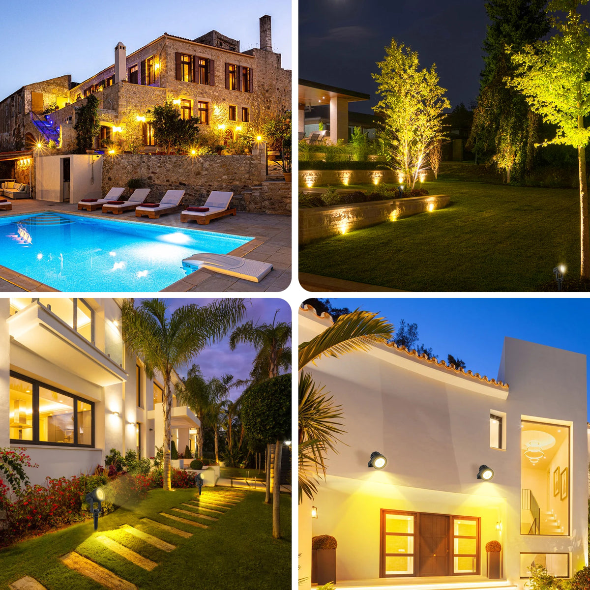projecteur solaire led ip65 moderne adhésif noir ledextérieur jardin décorationalleyway wall tree court street