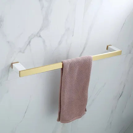 porte serviettes mural or marbre moderne double simple angle brosse wc
