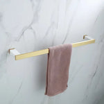 porte serviettes mural or marbre moderne double simple angle brosse wc