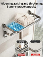 porte serviettes mural aluminium gris moderne serviettes coton brosse dents flacon savon fixations vis