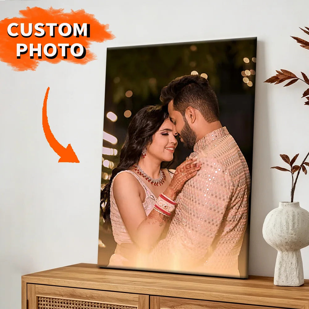 cadre personnalisé photo moderne blanc beige gris qualité supérieure fixé bois