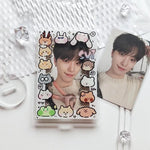 cadre photo transparent moderne clips motifs animaux don't touch police rouge blanc bleu rose