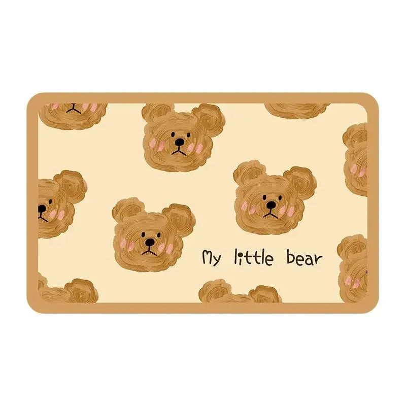 autocollant murale motif chien ours mignon texte have good dog beige rose