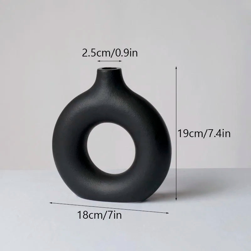 vase céramique blanc noir texture grained moderne minimalisteintérieur décoration table maison salon