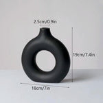 vase céramique blanc noir texture grained moderne minimalisteintérieur décoration table maison salon