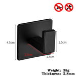 porte serviettes adhésifs modernes noir mat crochets alliage aluminium minimaliste salle bain cuisine