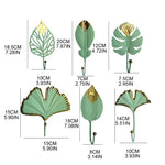 porte clés feuilles dorées moderne vert ornemental décoration chambre vert doré