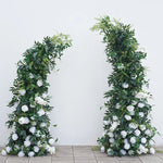 arche décorative fleurs artificielles feuillage vert mariage anniversaire baby shower extérieur table centerpiece naturel