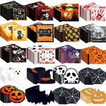 serviettes papier halloween motifs citrouille fantôme crâne main ensanglantée sorcière chauve souris cocktail