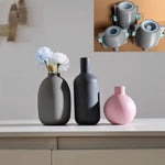 moulage vase béton ciment plâtre résine silicone gris moderne clips decoration diy