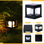 lampe solaire contemporaine noire ip65 plaque sol autonome led enterrée extérieure imperméable