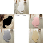 tapis acrylique doux motif chat gris noir rose beige moderne