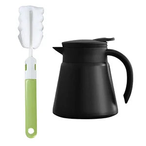 Théière acier inoxydable 600ml poignée moderne couvercle évacuation thermos isolation