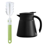 Théière acier inoxydable 600ml poignée moderne couvercle évacuation thermos isolation