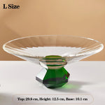 plateau dessert cristal transparent facetté moderne élégant fruits collations luxe
