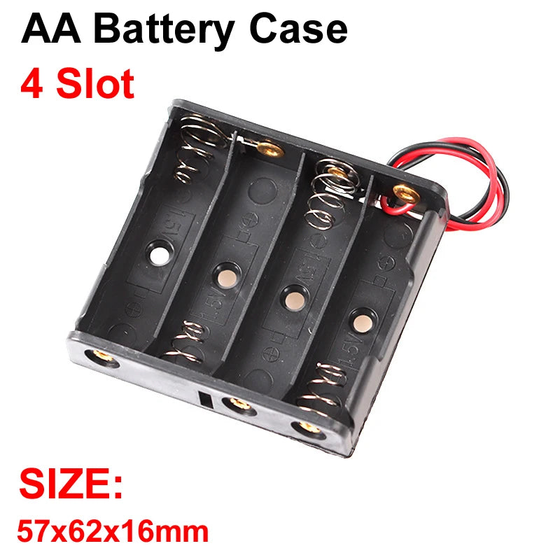 boîtes stockage batteries aa noires clips câbles pratique multifonctionnelle rangement diy 10 emplacements