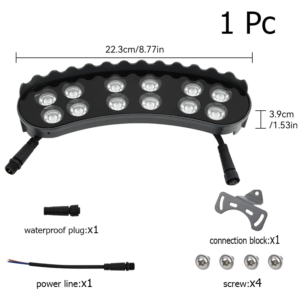 projecteurs extérieurs ip65 led spots aluminium noir éclairage paysager moderne étanches 265v fixations