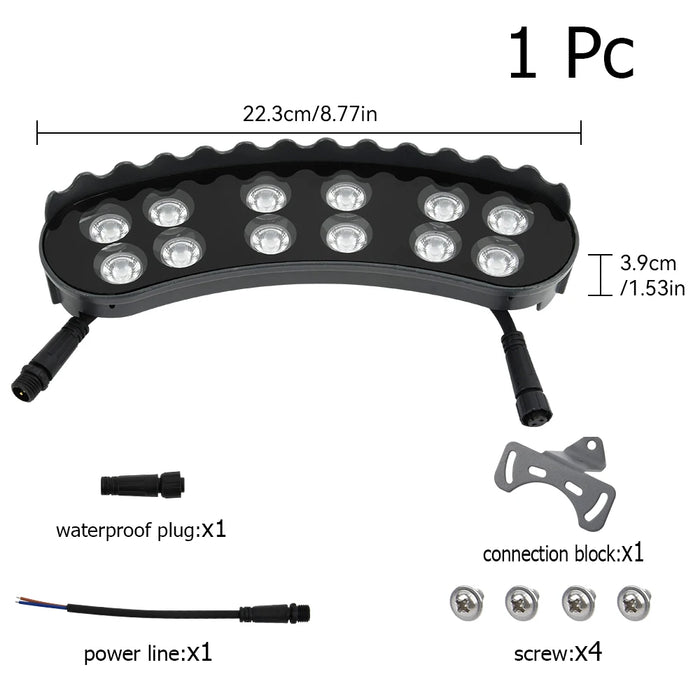 projecteurs extérieurs ip65 led spots aluminium noir éclairage paysager moderne étanches 265v fixations