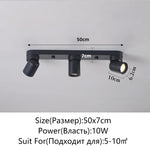 Spot LED moderne aluminium blanc interrupteur tactile têtes éclairage quotidien