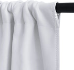 rideau moderne blanc uni opaque 100% polyester pièces 132cm 46cm cuisine