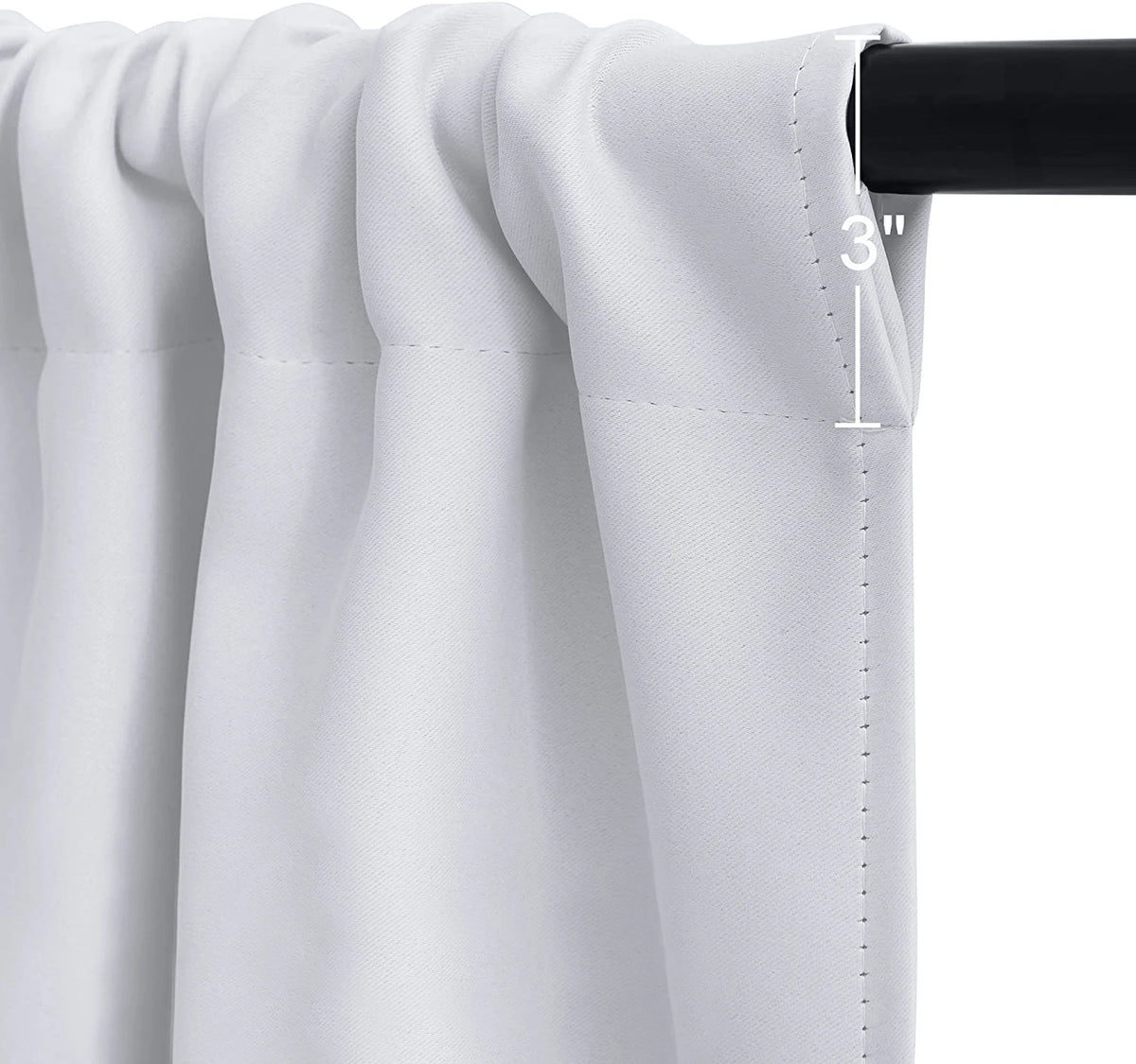 rideau moderne blanc uni opaque 100% polyester pièces 132cm 46cm cuisine