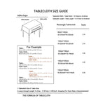 nappe table classique blanc imperméable polyester dimensions variées fêtes familiales toute l'année