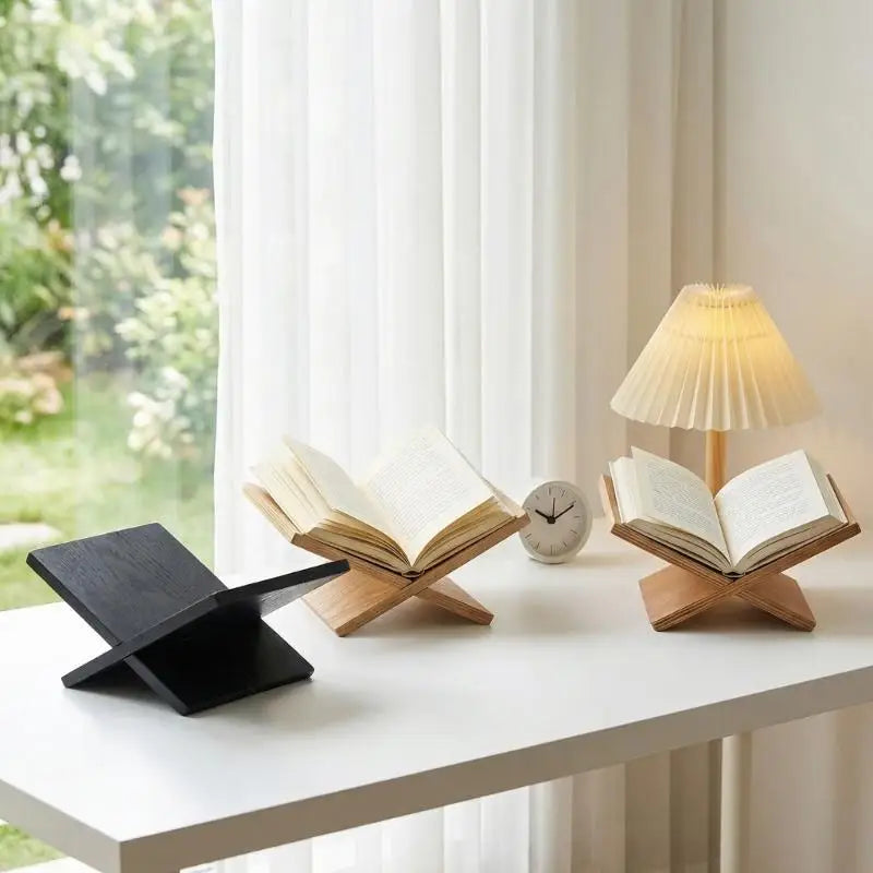 support livre bois massif noir marron moderne minimaliste assemblage facile rangement maison