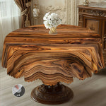 nappe imperméable polyester texture bois marron clair moderne adhésive table extérieure anniversaire mariage festive