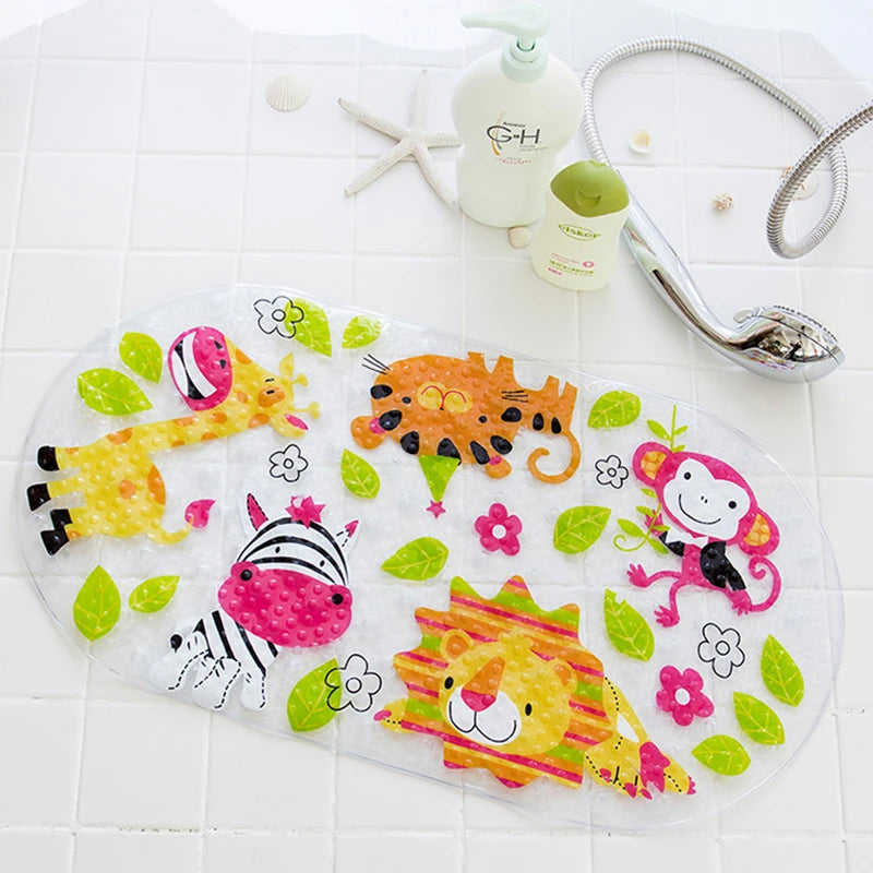 tapis bain antidérapant animaux dessin animé enfants bulles ventilouses pvc écologique