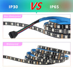 ruban led rgb adhésif 12v ip65 waterproof vert bleu rouge violet techno