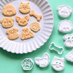 moule biscuits animaux chien chat patte os plastique imprimé decoratif cuisine
