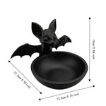 support bijoux noir chauve souris sculpté moderne rangement articulé ornement décoration Halloween