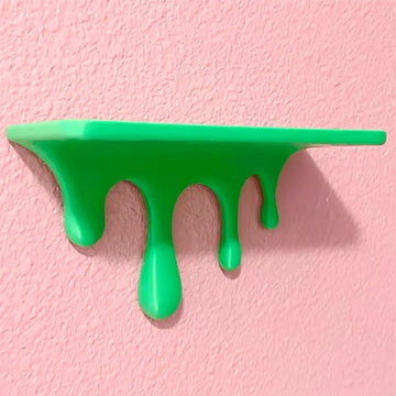 étagère murale moderne adhésif verte rouge noire grise dégoulinante plante bougie photo tortue vase