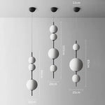 suspension moderne sphères blanches salon restaurant chambre led 6000k 4500k 3000k