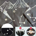 rideaux lit motif dessin animé occultants anti poussière étudiant lits superposés noir astronaute étoiles