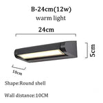 lampe murale extérieure led moderne réglable ip65 noir jaune chaud 2492000lm