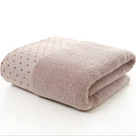 serviettes bain coton absorption rapide gris marron beige clair moderne points blancs pâques dimensions