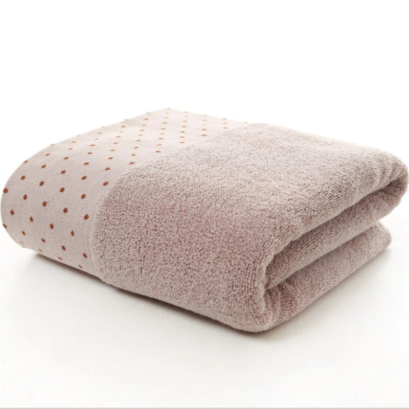 serviettes bain coton absorption rapide gris marron beige clair moderne points blancs pâques dimensions