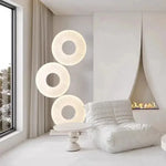 lampes suspendues modernes blanc crème rayures verticales salon chambre hall