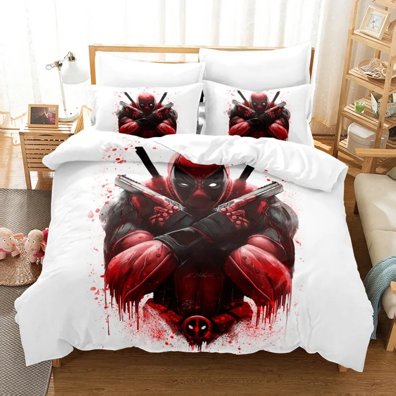 Ensemble de literie Deadpool avec taie d'oreiller