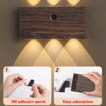 lampe murale led moderne rechargeable noir blanc bois 5000mAh interrupteur tactile chambre cuisine