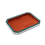 assiettes décoratives motif floral classique noir marron rose pâle verte rouges organiser bijoux présentation