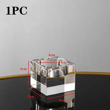 supports bougie modernes transparents cube adhésif décoration maison bougie assortie petite chauffe plat