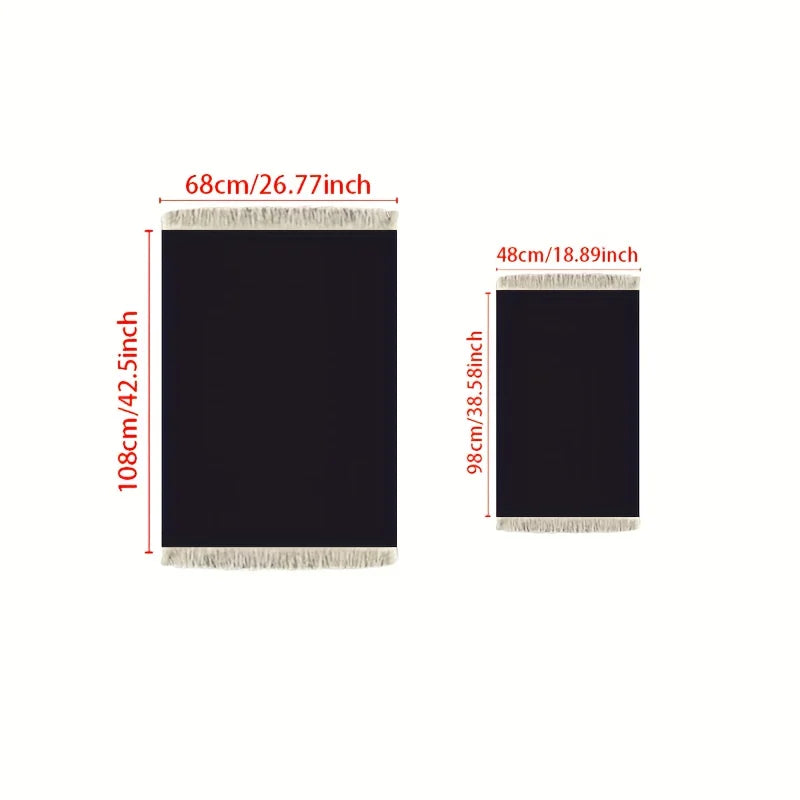 tapis prière musulman noir blanc arc minimaliste polyester extérieur voyage pliable portable